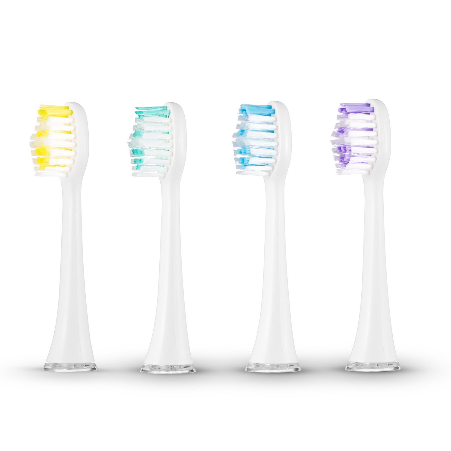 Toothbrush Heads, DIKI Electric Toothbrush Heads Sonicare Interspace Replacement Head Rechargeable Toothbrush Heads Easy Clean Whiten for Sonic Electric Toothbrushes Pack of 4, White